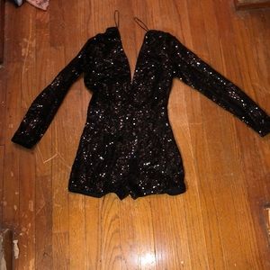 Sequin short jumper